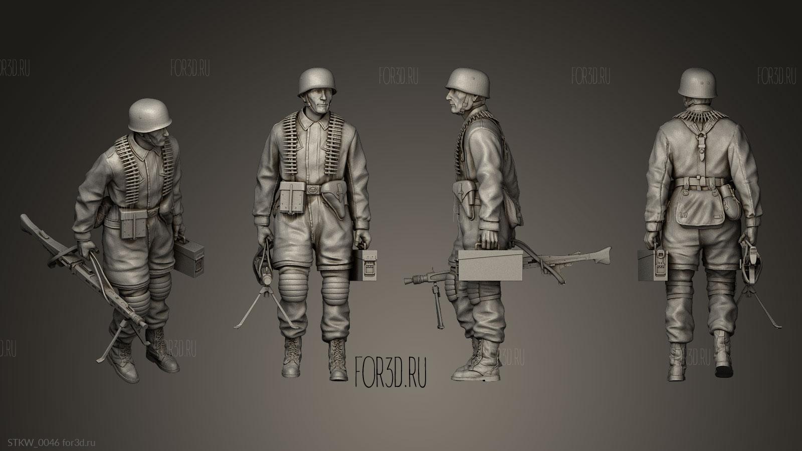 German paratroopers 4 | 3d stl model for CNC